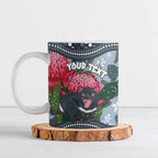Personalised Tasmanian Devil Australia Ceramic Mug Waratah Indigenous Art - Aussie Hoodie
