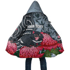 Personalised Tasmanian Devil Australia Cloak Waratah Indigenous Art - Aussie Hoodie