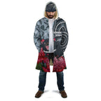 Personalised Tasmanian Devil Australia Cloak Waratah Indigenous Art - Aussie Hoodie
