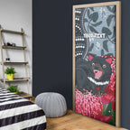 Personalised Tasmanian Devil Australia Door Cover Waratah Indigenous Art - Aussie Hoodie