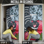 Personalised Tasmanian Devil Australia Door Cover Waratah Indigenous Art - Aussie Hoodie