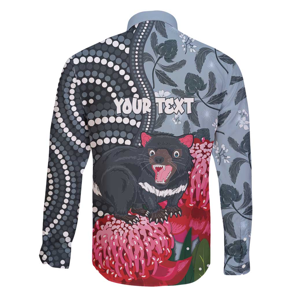 Personalised Tasmanian Devil Australia Family Matching Off Shoulder Maxi Dress and Hawaiian Shirt Waratah Indigenous Art - Aussie Hoodie