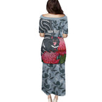 Personalised Tasmanian Devil Australia Family Matching Puletasi and Hawaiian Shirt Waratah Indigenous Art - Aussie Hoodie