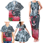 Personalised Tasmanian Devil Australia Family Matching Tank Maxi Dress and Hawaiian Shirt Waratah Indigenous Art - Aussie Hoodie