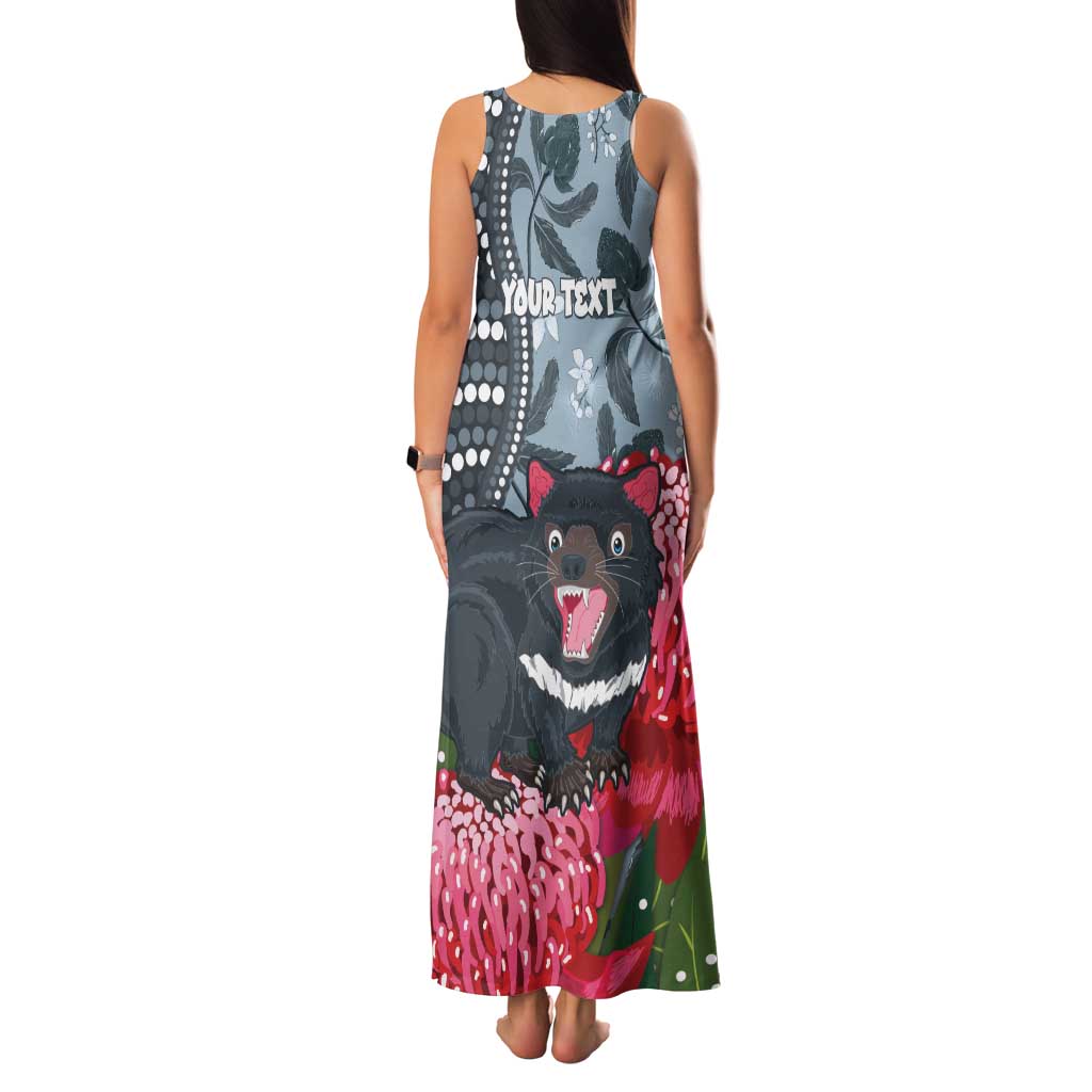 Personalised Tasmanian Devil Australia Family Matching Tank Maxi Dress and Hawaiian Shirt Waratah Indigenous Art - Aussie Hoodie