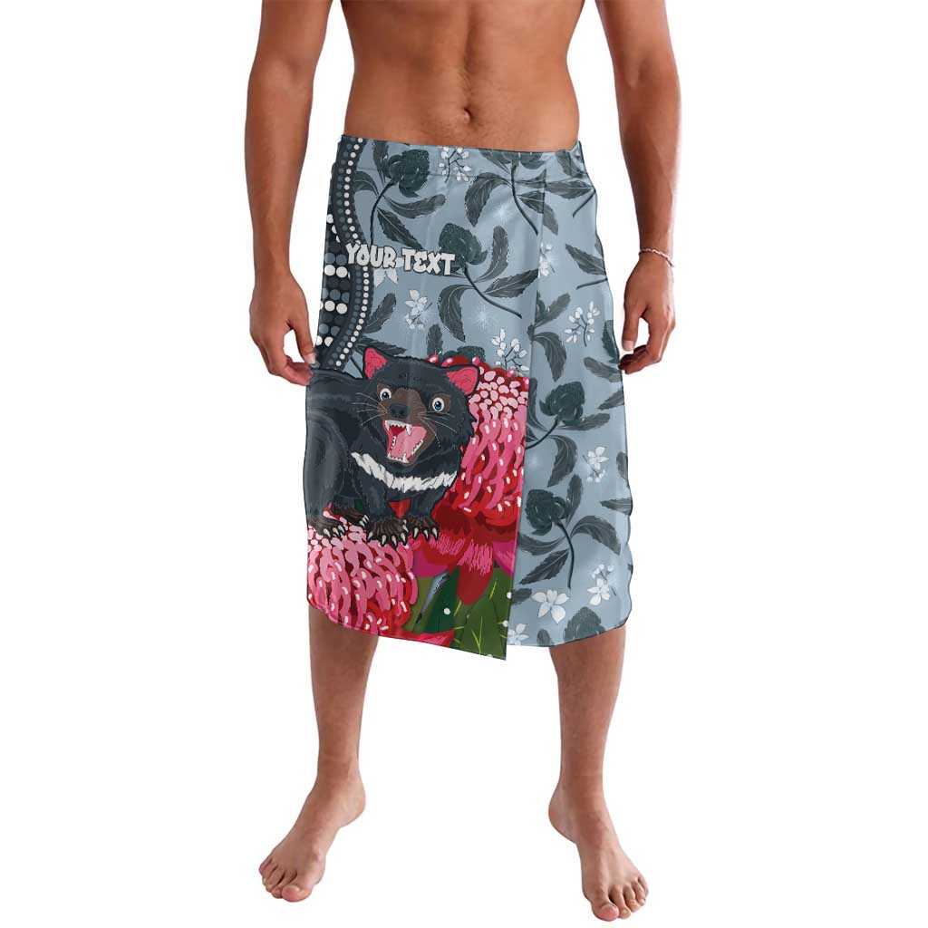 Personalised Tasmanian Devil Australia Lavalava Waratah Indigenous Art - Aussie Hoodie