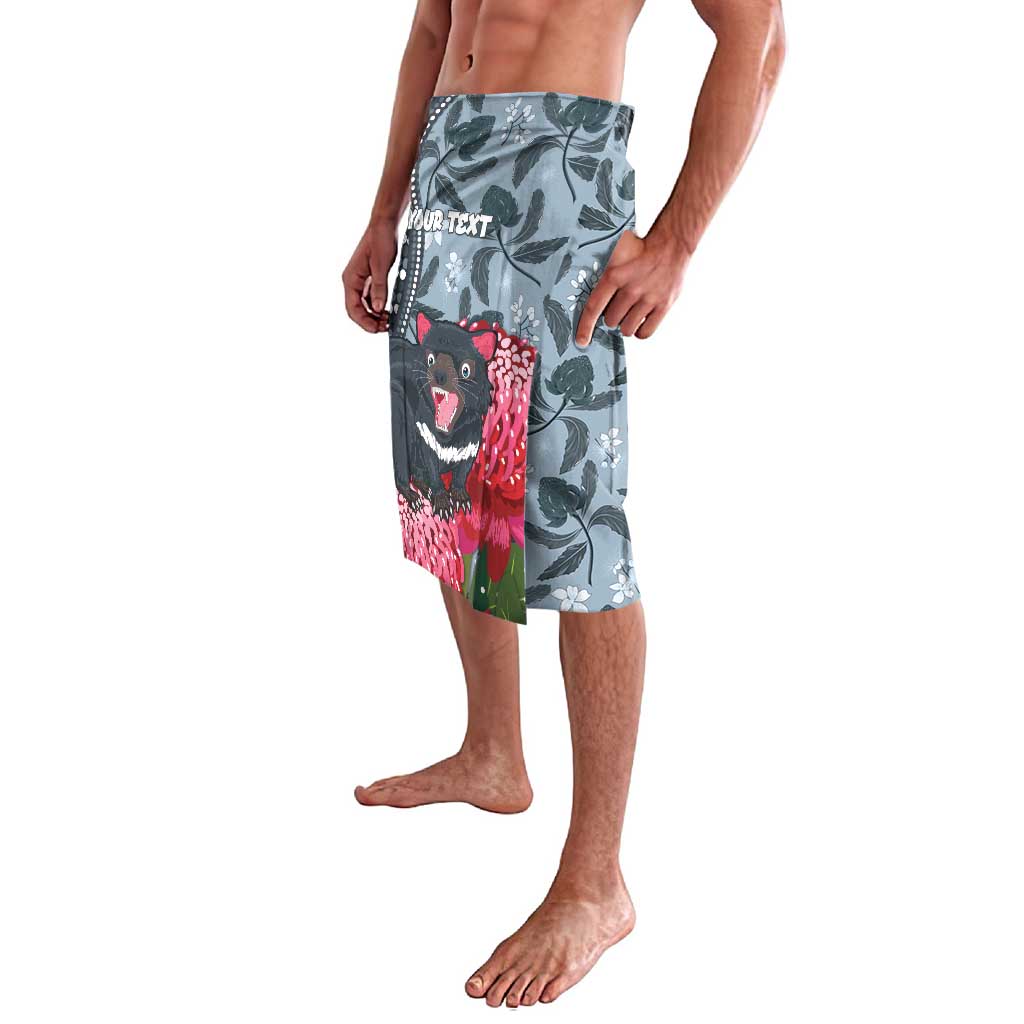 Personalised Tasmanian Devil Australia Lavalava Waratah Indigenous Art - Aussie Hoodie