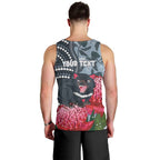 Personalised Tasmanian Devil Australia Men Tank Top Waratah Indigenous Art - Aussie Hoodie