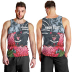 Personalised Tasmanian Devil Australia Men Tank Top Waratah Indigenous Art - Aussie Hoodie