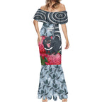 Personalised Tasmanian Devil Australia Mermaid Dress Waratah Indigenous Art - Aussie Hoodie