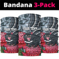 Personalised Tasmanian Devil Australia Neck Gaiter Waratah Indigenous Art - Aussie Hoodie