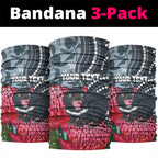 Personalised Tasmanian Devil Australia Neck Gaiter Waratah Indigenous Art - Aussie Hoodie