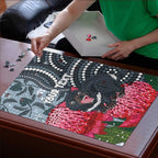 Personalised Tasmanian Devil Australia Puzzle Waratah Indigenous Art - Aussie Hoodie