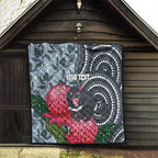 Personalised Tasmanian Devil Australia Quilt Waratah Indigenous Art - Aussie Hoodie