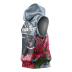 Personalised Tasmanian Devil Australia Sleeveless Hoodie Waratah Indigenous Art - Aussie Hoodie