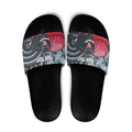 Personalised Tasmanian Devil Australia Slide Sandals Waratah Indigenous Art - Aussie Hoodie