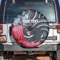 Personalised Tasmanian Devil Australia Spare Tire Cover Waratah Indigenous Art - Aussie Hoodie