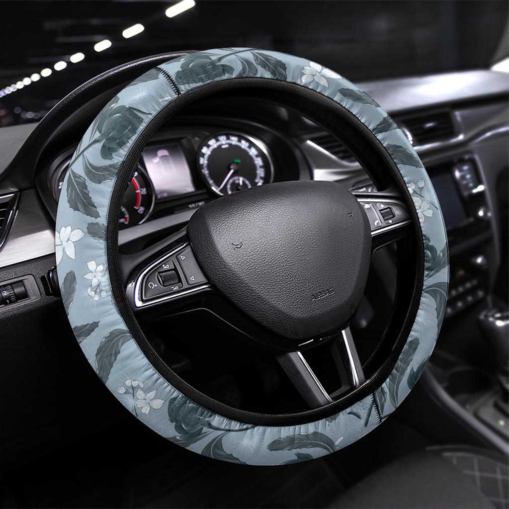Tasmanian Devil Australia Steering Wheel Cover Waratah Indigenous Art - Aussie Hoodie