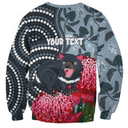 Personalised Tasmanian Devil Australia Sweatshirt Waratah Indigenous Art - Aussie Hoodie