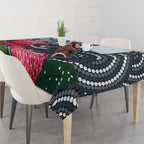Personalised Tasmanian Devil Australia Tablecloth Waratah Indigenous Art - Aussie Hoodie