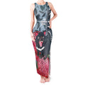 Personalised Tasmanian Devil Australia Tank Maxi Dress Waratah Indigenous Art - Aussie Hoodie