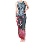 Personalised Tasmanian Devil Australia Tank Maxi Dress Waratah Indigenous Art - Aussie Hoodie