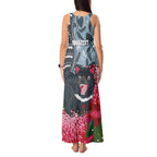 Personalised Tasmanian Devil Australia Tank Maxi Dress Waratah Indigenous Art - Aussie Hoodie