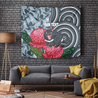 Personalised Tasmanian Devil Australia Tapestry Waratah Indigenous Art - Aussie Hoodie
