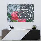 Personalised Tasmanian Devil Australia Tapestry Waratah Indigenous Art - Aussie Hoodie