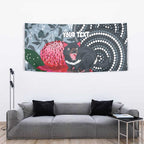 Personalised Tasmanian Devil Australia Tapestry Waratah Indigenous Art - Aussie Hoodie