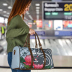 Personalised Tasmanian Devil Australia Travel Bag Waratah Indigenous Art - Aussie Hoodie