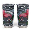 Personalised Tasmanian Devil Australia Tumbler Cup Waratah Indigenous Art - Aussie Hoodie