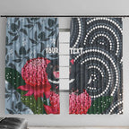 Personalised Tasmanian Devil Australia Window Curtain Waratah Indigenous Art - Aussie Hoodie