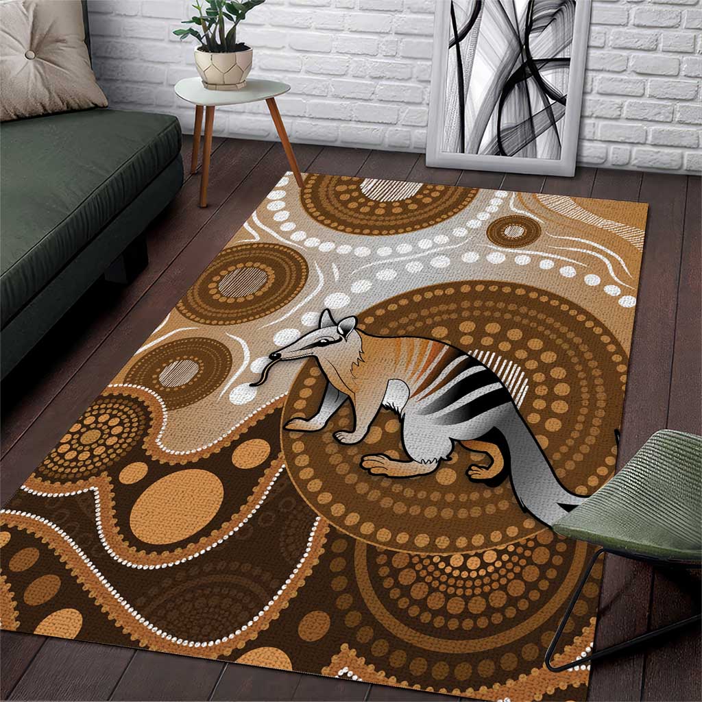 Numbat Australia Area Rug Myrmecobius Fasciatus Indigenous Art - Aussie Hoodie