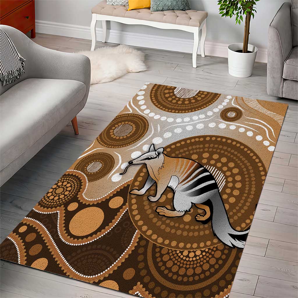 Numbat Australia Area Rug Myrmecobius Fasciatus Indigenous Art - Aussie Hoodie