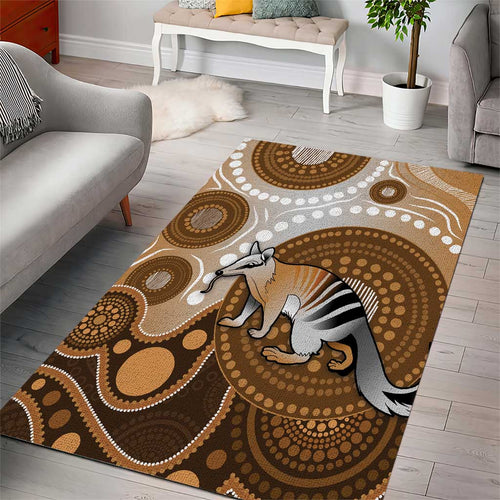 Numbat Australia Area Rug Myrmecobius Fasciatus Indigenous Art - Aussie Hoodie