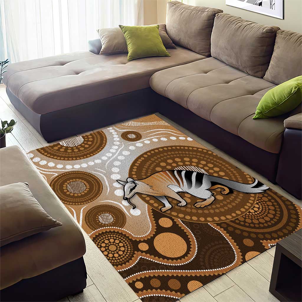 Numbat Australia Area Rug Myrmecobius Fasciatus Indigenous Art - Aussie Hoodie