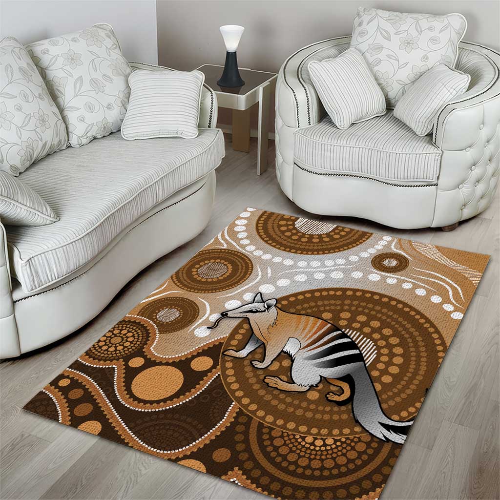 Numbat Australia Area Rug Myrmecobius Fasciatus Indigenous Art - Aussie Hoodie