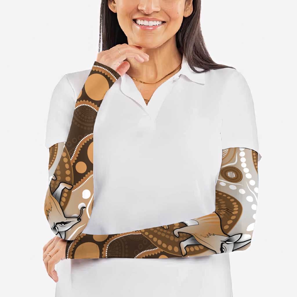 Numbat Australia Arm Sleeves Myrmecobius Fasciatus Indigenous Art - Aussie Hoodie