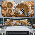 Numbat Australia Auto Sun Shade Myrmecobius Fasciatus Indigenous Art - Aussie Hoodie