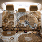 Numbat Australia Back Car Seat Cover Myrmecobius Fasciatus Indigenous Art - Aussie Hoodie
