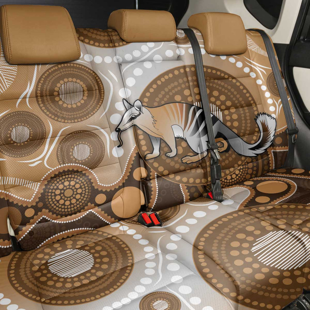 Numbat Australia Back Car Seat Cover Myrmecobius Fasciatus Indigenous Art - Aussie Hoodie