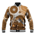 Numbat Australia Baseball Jacket Myrmecobius Fasciatus Indigenous Art - Aussie Hoodie