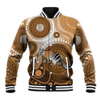 Numbat Australia Baseball Jacket Myrmecobius Fasciatus Indigenous Art - Aussie Hoodie