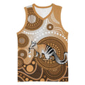 Numbat Australia Basketball Jersey Myrmecobius Fasciatus Indigenous Art - Aussie Hoodie