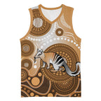 Numbat Australia Basketball Jersey Myrmecobius Fasciatus Indigenous Art - Aussie Hoodie