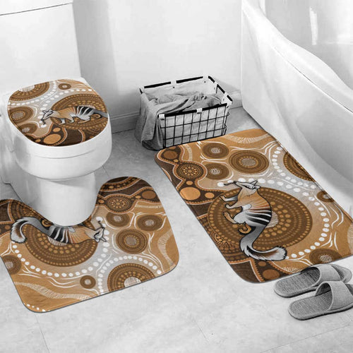 Numbat Australia Bathroom Set Myrmecobius Fasciatus Indigenous Art - Aussie Hoodie