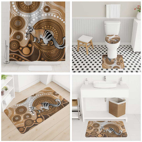 Numbat Australia Bathroom Set Myrmecobius Fasciatus Indigenous Art - Aussie Hoodie