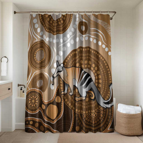 Numbat Australia Bathroom Set Myrmecobius Fasciatus Indigenous Art - Aussie Hoodie