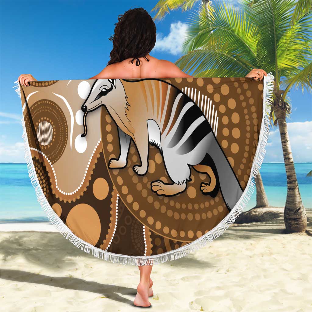 Numbat Australia Beach Blanket Myrmecobius Fasciatus Indigenous Art - Aussie Hoodie